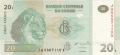 Congo Democratic Republic 20 Francs, 30. 6.2003